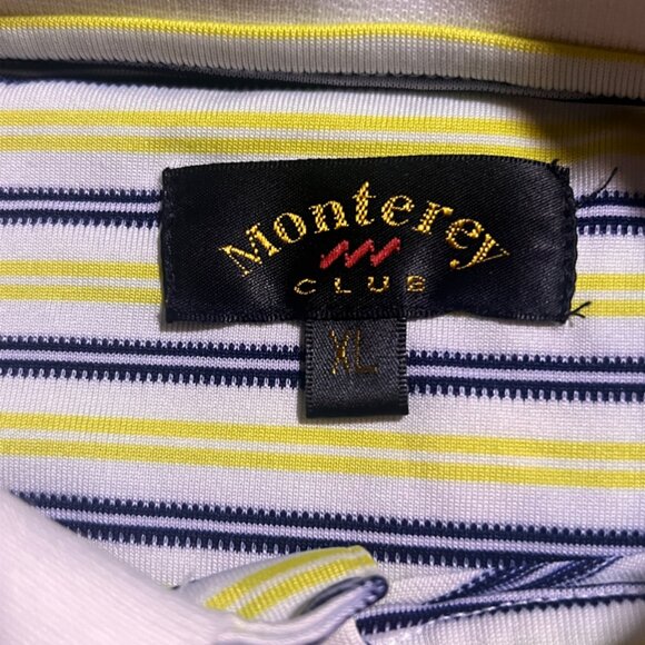 Monterey Club Men XL Stripe KY State Park General Burnside Golf Polo (W) - Picture 7 of 8